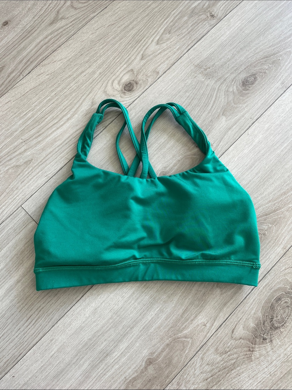 lululemon athletica Emerald Green Strappy Sports Bra